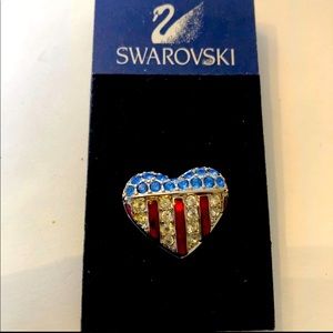 Swarovski American flag collectors pin
